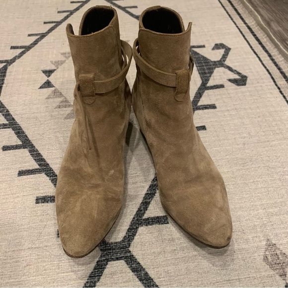 SAINT LAURENT West Jodhpur
Suede ankle Boots in Dark Sand size 38 boho Luxury - Picture 1 of 12